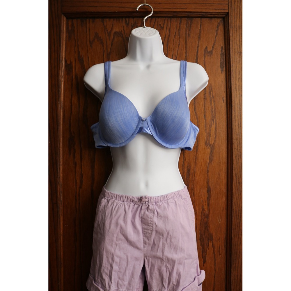 VANITY FAIR Illumination Bra 36C Blue Underwire Space Dye Padded Everyday